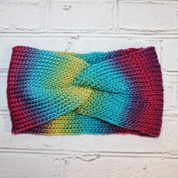 Vintagejelyfish Accessories - Colorful Stripes Twisted Knit headband ear warmer Thick and warm headband